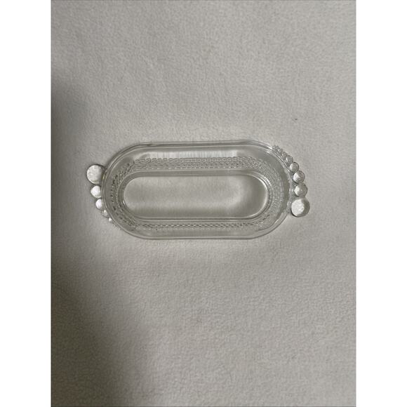 Duncan & Miller Teardrop Elegant Glass Relish Pickle Dish Snack Tray Oval. BB - Picture 4 of 6